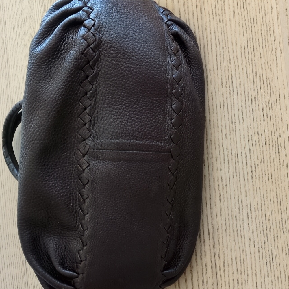 Bottega Veneta Dark Brown Intrecciato Satchel Leather Bag 👜 Purse Authentic - Picture 14 of 14